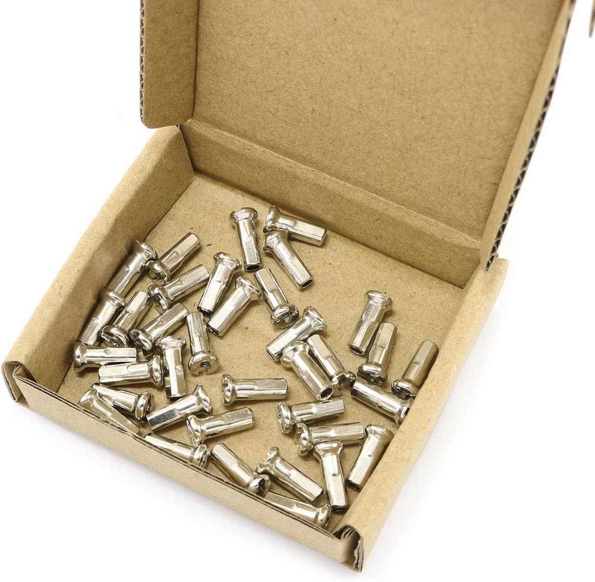 Fiets Spaaknippels - Wiel Spaken - Fiets Reparatie - Roestvrij Koolstofstaal - 12 mm - Zilver