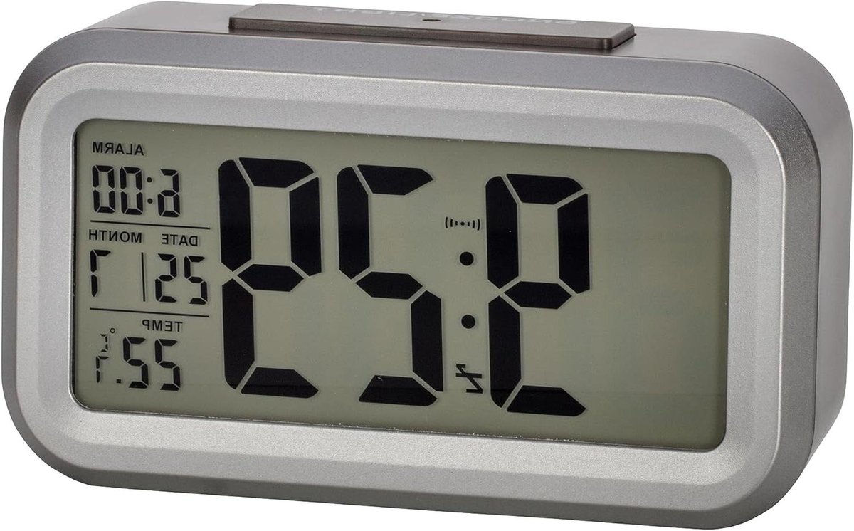 Digitale Radiowekker - Wekker met Temperatuur - Rustig Wakker Worden - Automatische Achtergrondverlichting - 138 x 79 cm - Antraciet