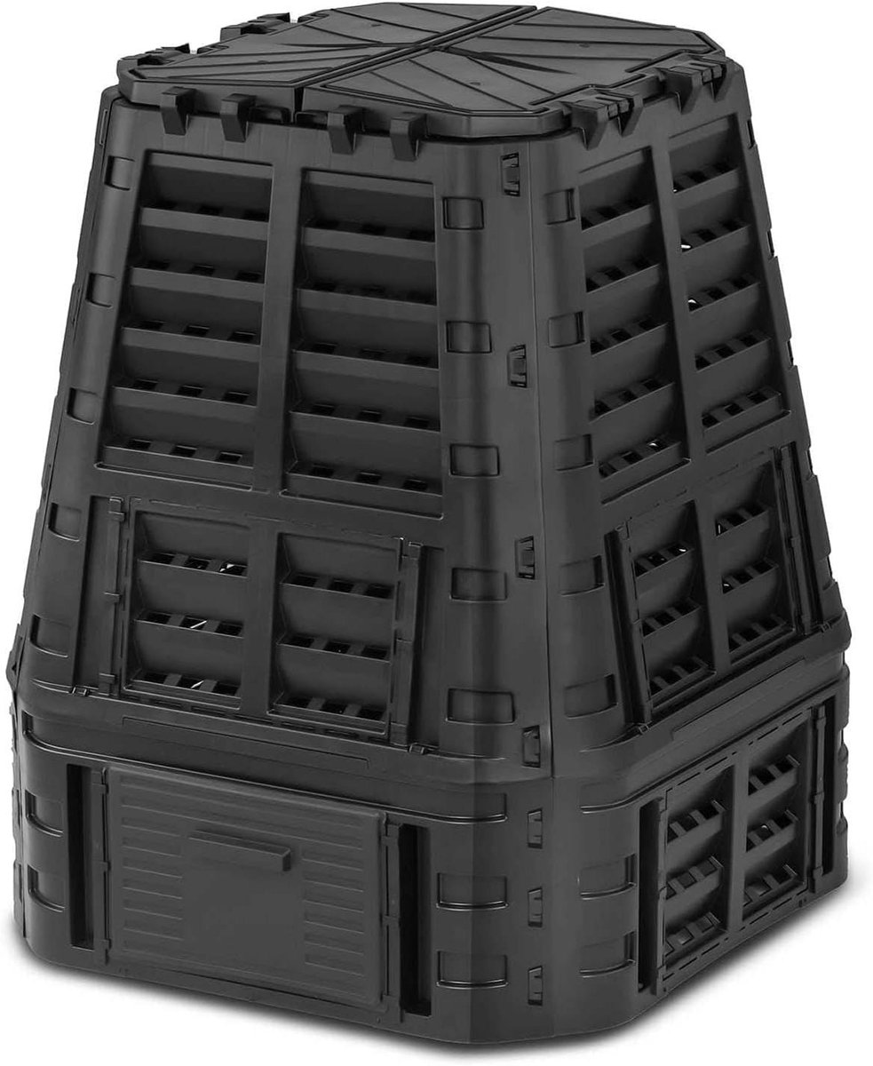 Compostbak XXL - Tuin composter - Afval verwerken - Grote inhoud - 740 liter - Zwart