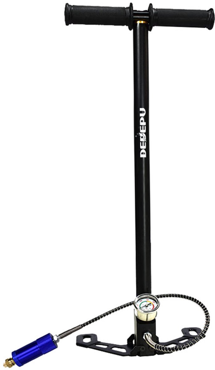 Hogedruk Handpomp 4500 PSI - Draagbare PCP Pomp 4-Traps - Roestvrij Staal - Voor Duikfles, Luchtcilinder en PCP - Zwart — afbeelding 5