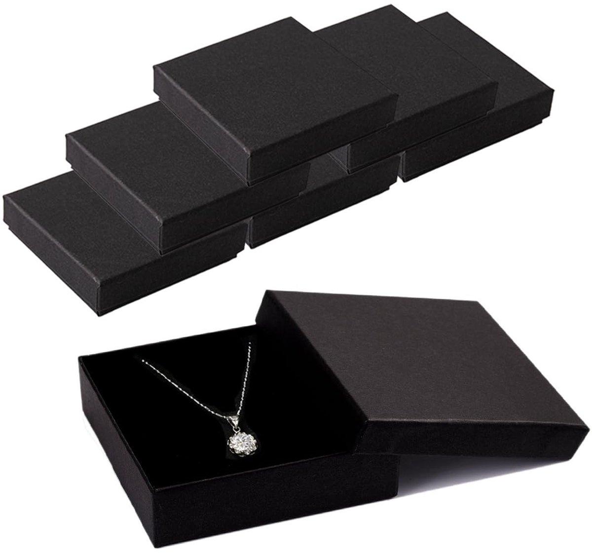 6 stuks kleine geschenkdoos, 8 x 8 x 2 cm, lege geschenkdoos, sieradengeschenkdoos, eenvoudig en praktisch, zeer geschikt voor het opbergen van sieraden, ordeals