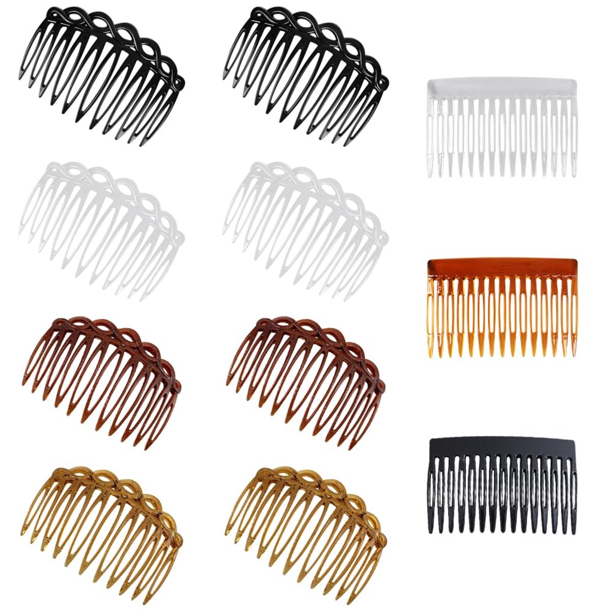 Haarkammen aan de zijkant twist decoratieve accessoires plastic hoofddeksels accessoires dames haarkam decoratie voor vrouwen bruids bruiloft sluier meisjes dik (5 kleuren)