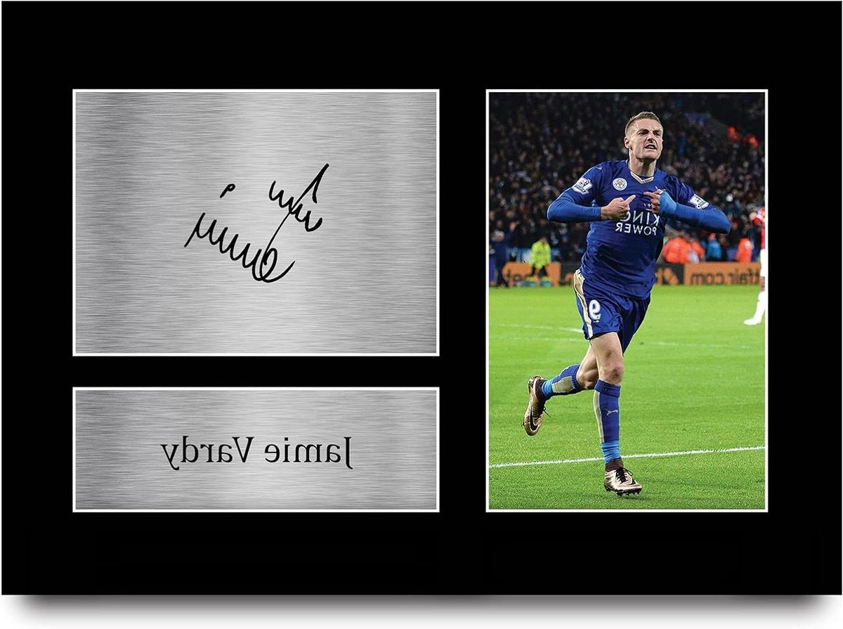 Gesigneerde Foto - Sport Memorabilia - Fan Cadeau - Unieke Wanddecoratie - A4 Formaat - Zwart