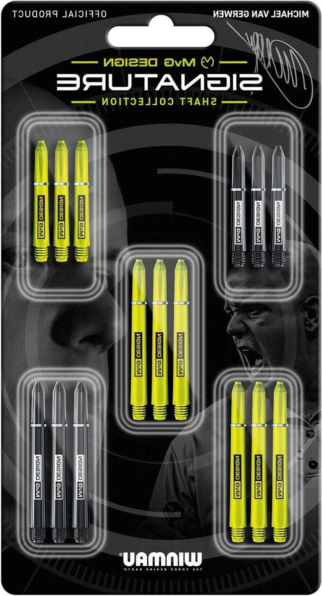 Dart Shafts Set - Nylon Stems - Darts Spelen - Inclusief Ash Rings - 5 Sets - Zwart Groen