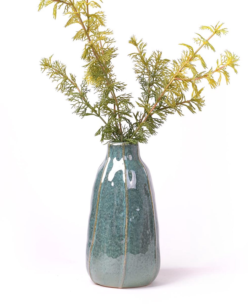 Vaas bloem figuren sculptuur modern decor geschenk keramische kunst 21 cm