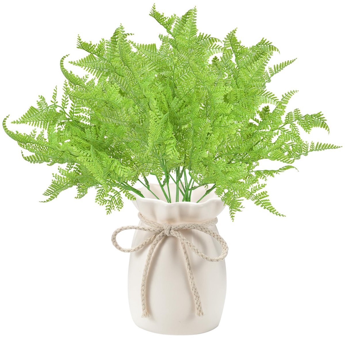 Kunstvarens, 2 stuks, decoratieve kunstplant voor buiten, kunstvarens, Boston varenplanten, uv-bestendig, kunststof plant voor thuis