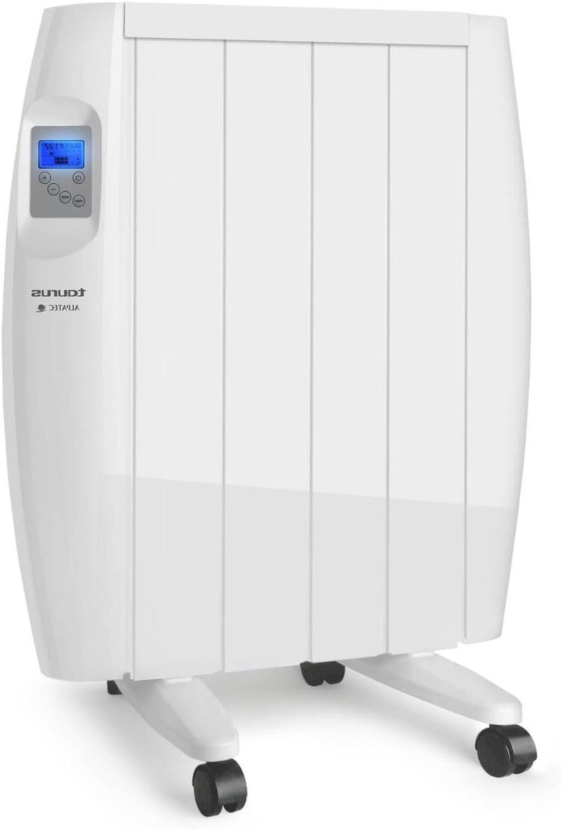 Elektrische radiator - Droge inertie - Ruimte verwarmen - 600 watt vermogen - 455 cm hoog - Wit