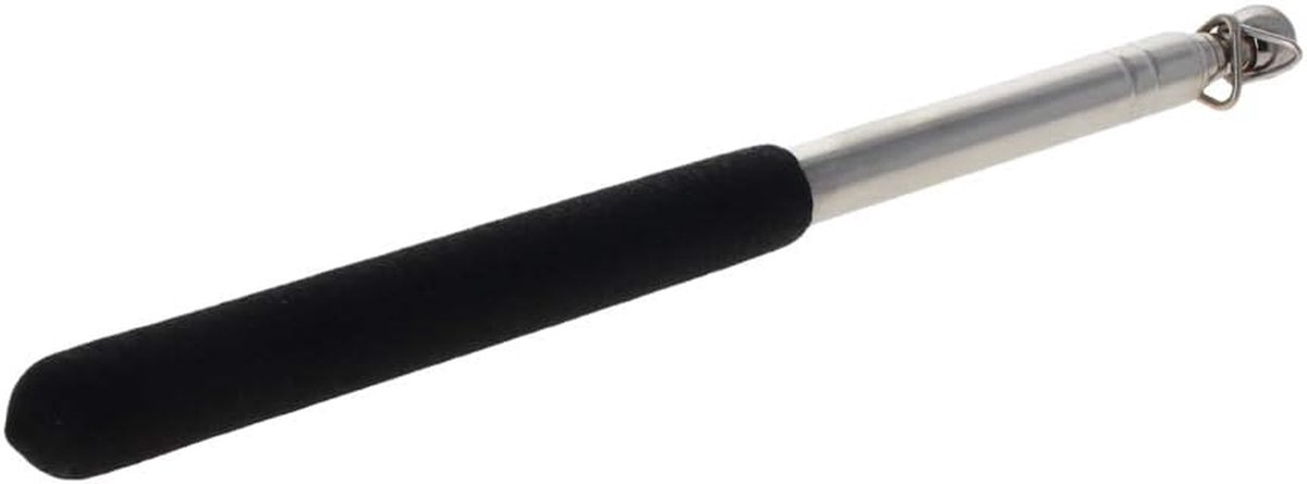 Uitschuifbare Pointer - Presentatie Stick - Lesgeven Presenteren - Telescopisch RVS - 24cm tot 100cm - Zwart
