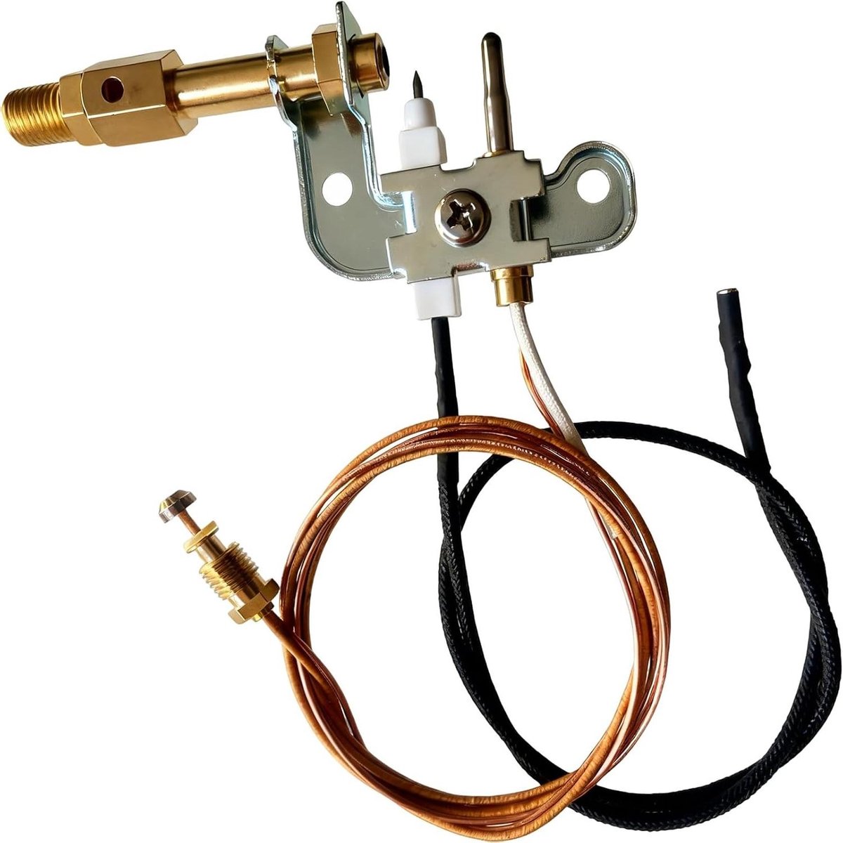 Reparatieset Verwarmingsonderdeel - Pilot ODS Kit - Gasapparaten Onderhoud - Dubbel Draads Thermokoppel - 32 Inch Lengte - Zilver Bruin