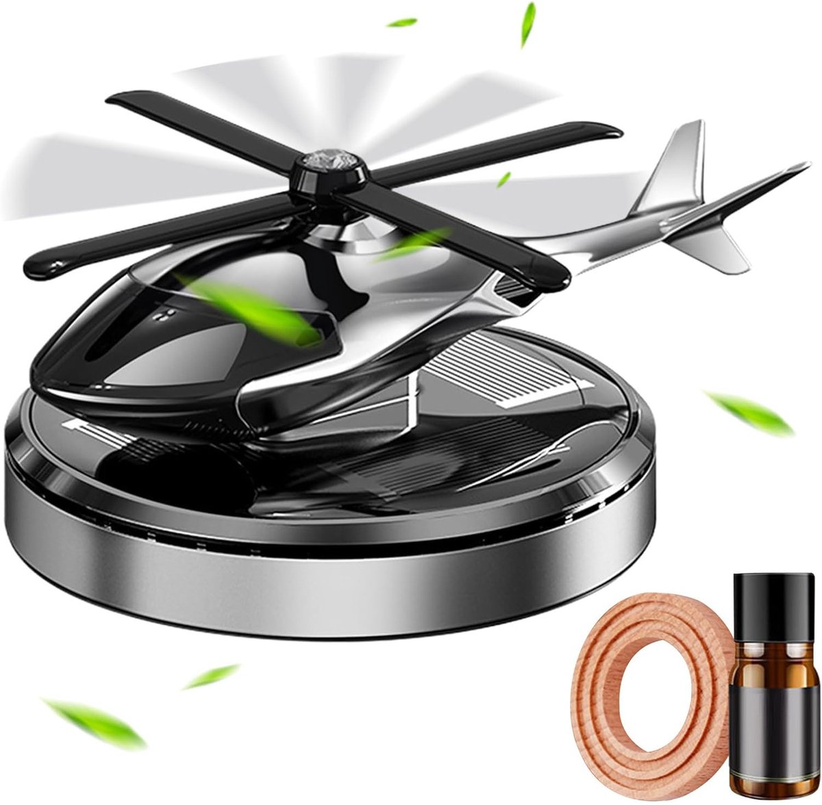 Auto Luchtverfrisser - Zonne-Energie Roterende Aromatherapie - Helikopterdiffuser - Auto-Olie Diffuser - Verlicht Stress En Zuiver Geuren