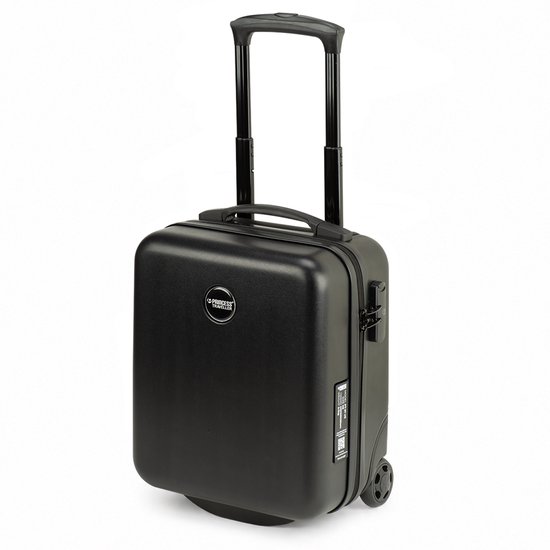 Princess Traveller PT-01 - Underseater - Handbagage koffer - 40x30x20 cm - Geschikt voor oa Transavia, TUI, Vueling & WizzAir - Pitch Black- ABS