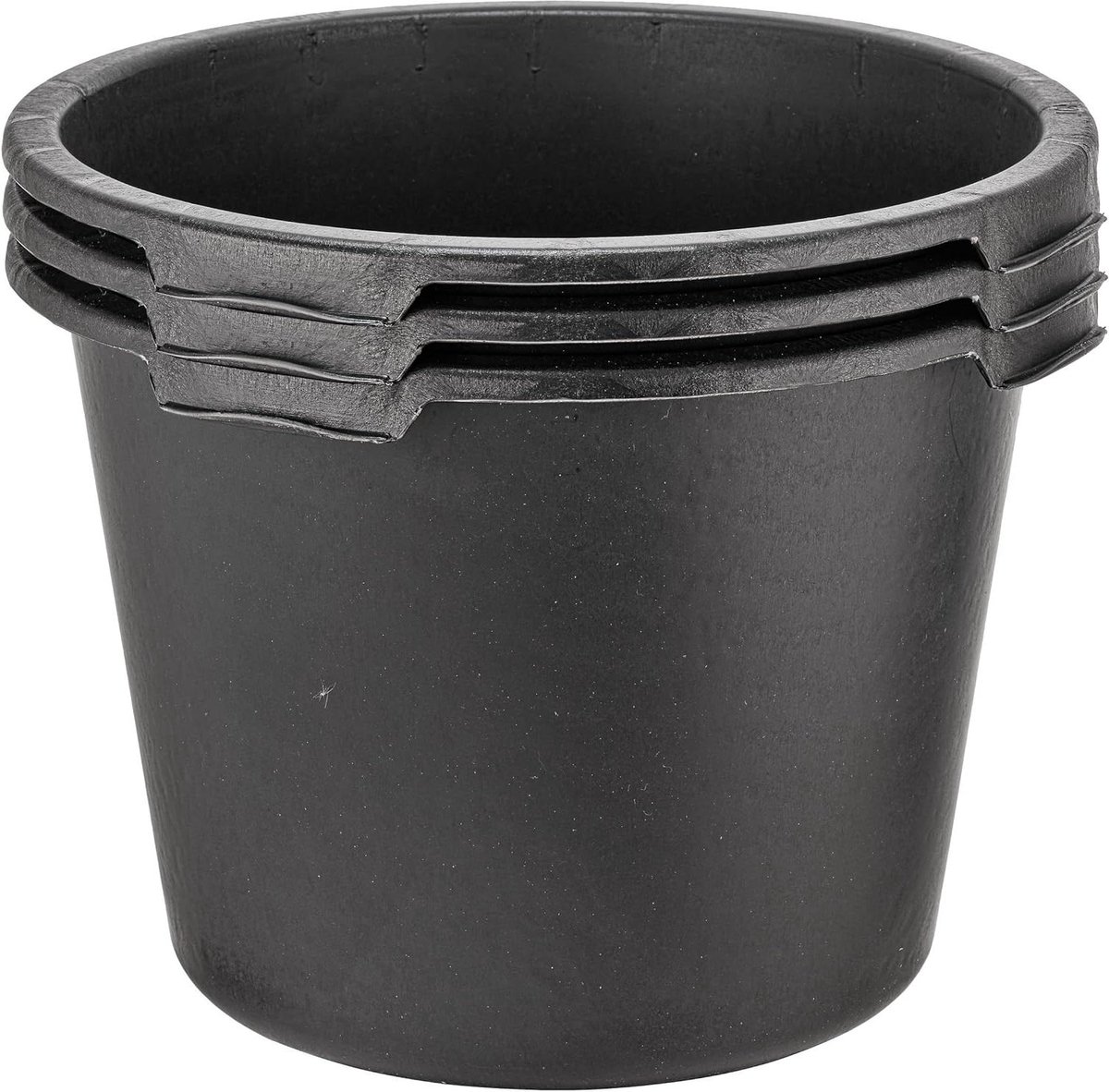 Mortelbak Set - Bouwemmer Plantenbak - Mengen en Opslag - Set van 3 - 40 Liter Stuk - Zwart