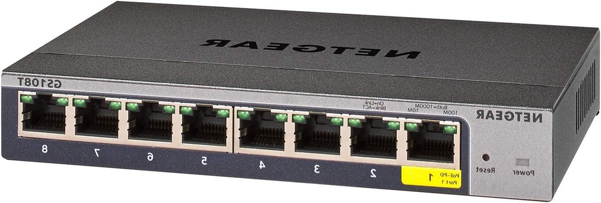 8-Poorts Managed Pro Netwerk Switch Met Geavanceerd Beheer