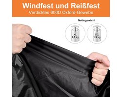 Fietsendragerhoes - Fietsbeschermhoes - Transport Beschermen - Dubbele D-ring Gesp - 200 x 80 x 110 cm - Zwart
