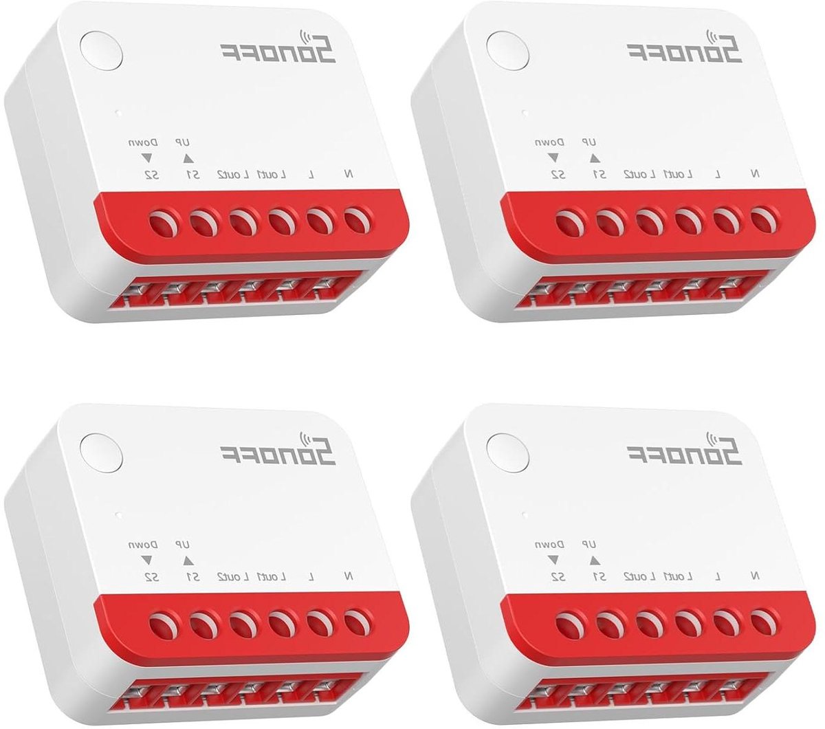 Slimme Rolgordijn Schakelaar - Motor Module - Woning Automatisering - Zigbee Repeater Functie - 4 stuks - Wit