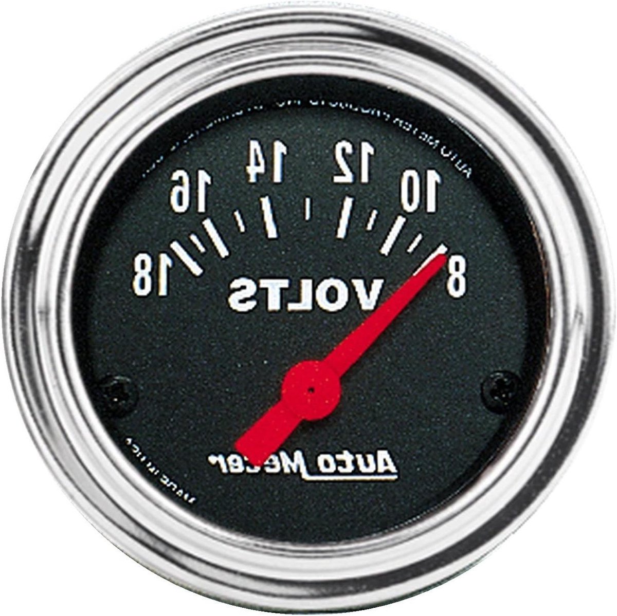 Chrome Voltmeter - Spanningsmeter Auto - Accu Controleren - Chroom Afwerking - 8-18 VLT - Chroom