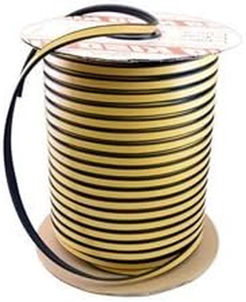 EPDM Profiel tape - Rubberen afdichtingsstrip - Houten ramen afdichten - Zelfklevend - 10 x 5 mm - 100 m - Zwart