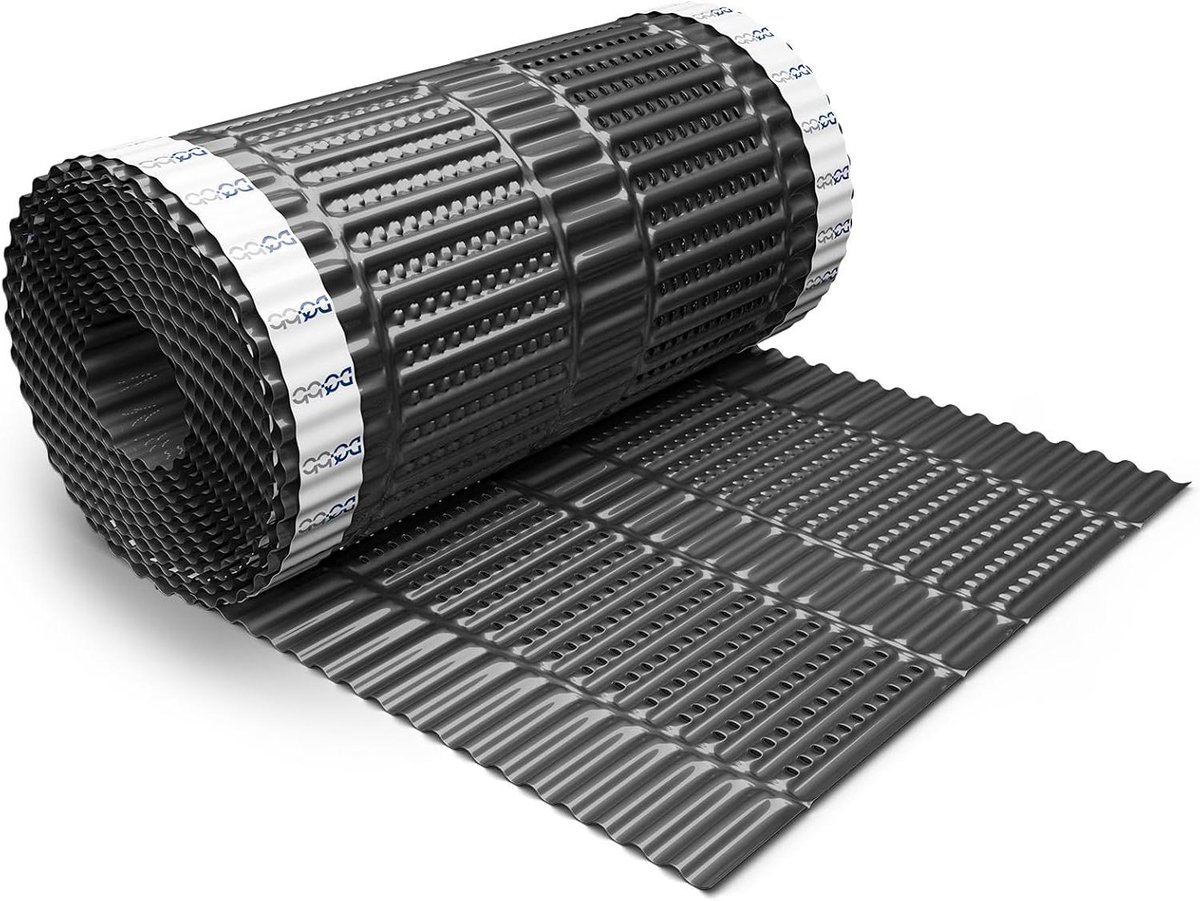 Nokband Aluminium - Dakafdichting Rol - Dak Beschermen - Zelfklevend Geplooid - 5 m x 300 mm - Grafiet RAL 7016