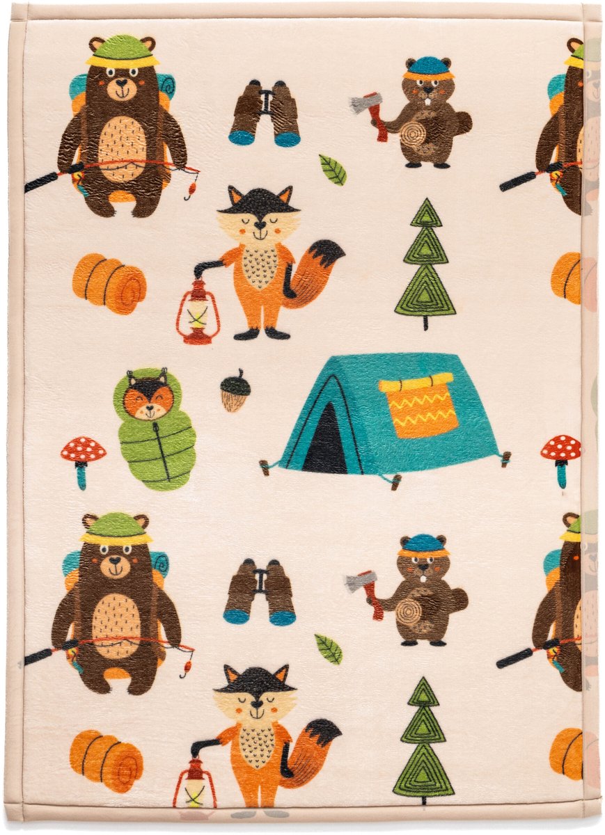 Speelkleed - Pluffy Forest animals multi 80x150 cm