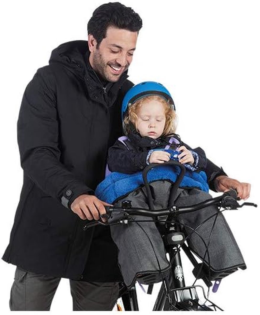 Fietsstoeltje Voorkant - Kinderzitje Fiets - Veilig Vervoer - Thermisch Ontwerp - One Size - Grijs