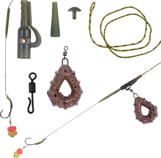 Karpervis Rig Set Hengelsport Accessoires met Loodwartel Montage — afbeelding 3