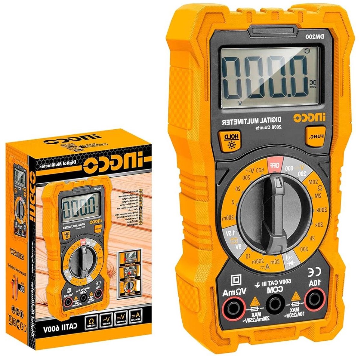 Digitale Multimeter - Meetinstrument Tester - Elektrische Metingen - 1999 Counts Display - 23 x 117 x 49 cm - Grijs