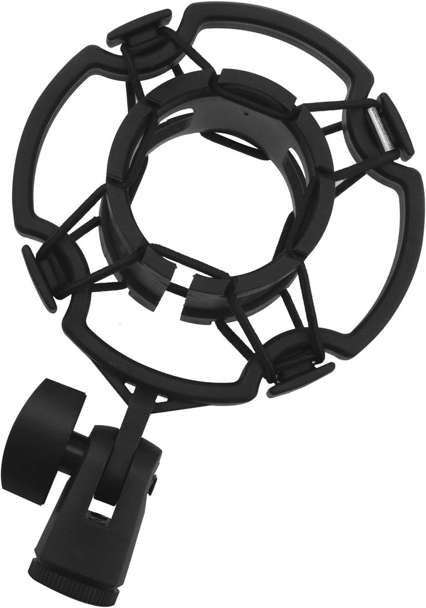 Microfoon Schokbeugel - Microfoonophanging Anti-Vibratie - Geluidsopnames Verbeteren - Verstelbare Hoek - 42-46 mm - Zwart