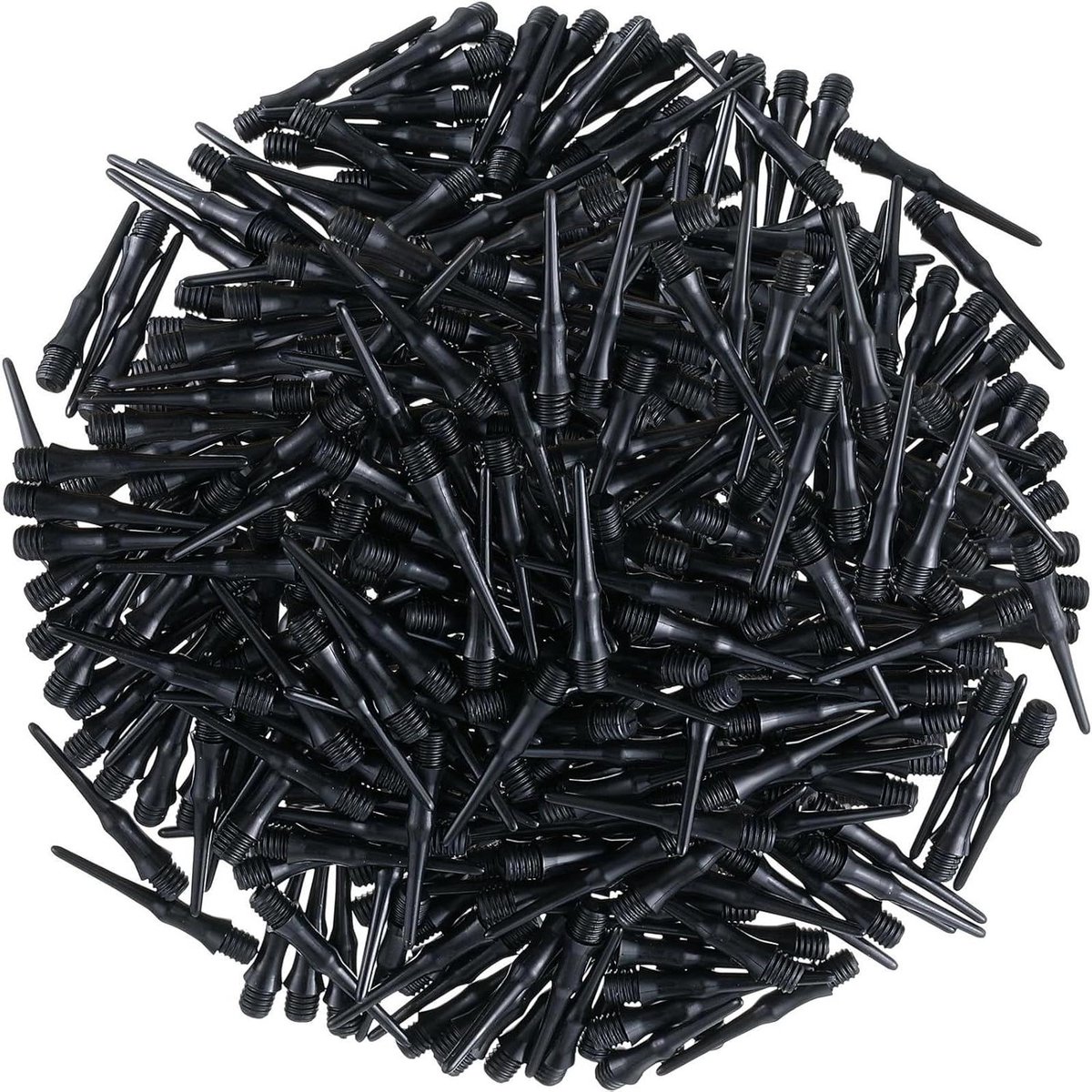 Dartpijlen Kunststof Punten - Softdart Tips - Darts Spelen - 2BA Schroefdraad - 200 stuks - Zwart