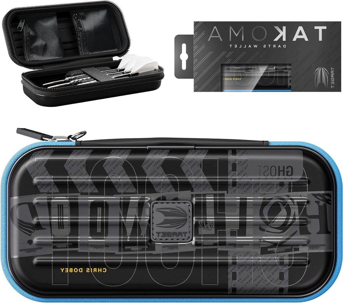 Dart Wallet - Dart Etui - Darts Organiseren - Harde Schaal - 18 x 8.5 x 5 cm - Zwart