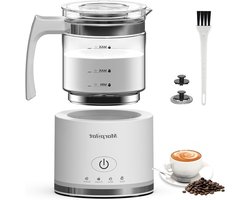 Melkopschuimer - Melkopschuimer Wit - Koffie Bereiden - 4-in-1 Functie - 207 x 15 x 149 cm - Wit