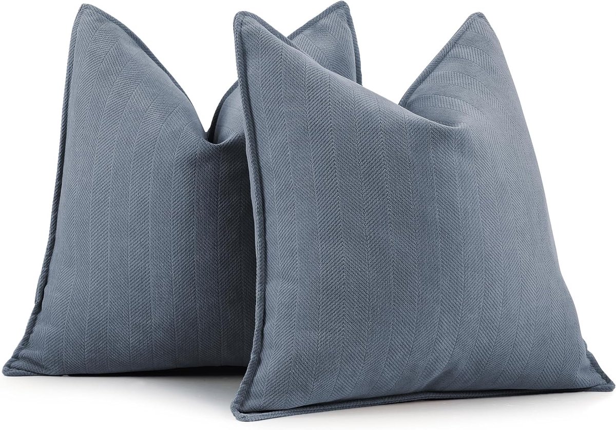 Set van 2 Chenille Kussenhoezen voor Sofa en Bed - Luxe Decoratie