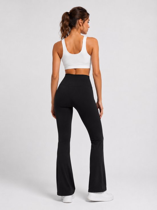 SparkNine Cozyflow legging - fleece voering - S - zwart - hoge taille - flared fit - warm & zacht — afbeelding 5