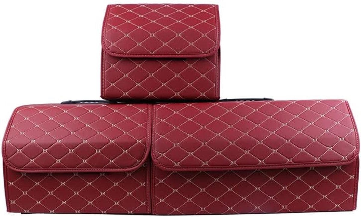 kofferbaktas, boodschappentas, kofferbakorganizer, autotas, vouwmand, vouwtas, kofferbaktas (rood, klein)