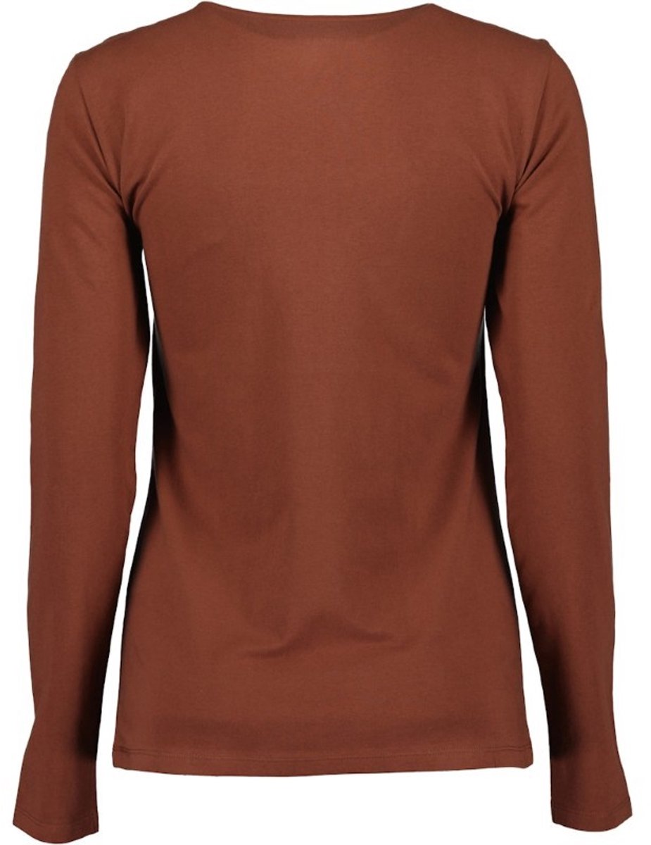 Blue Seven - dames - Shirt 203606 bruin boothals LM Blue Seven - maat 36