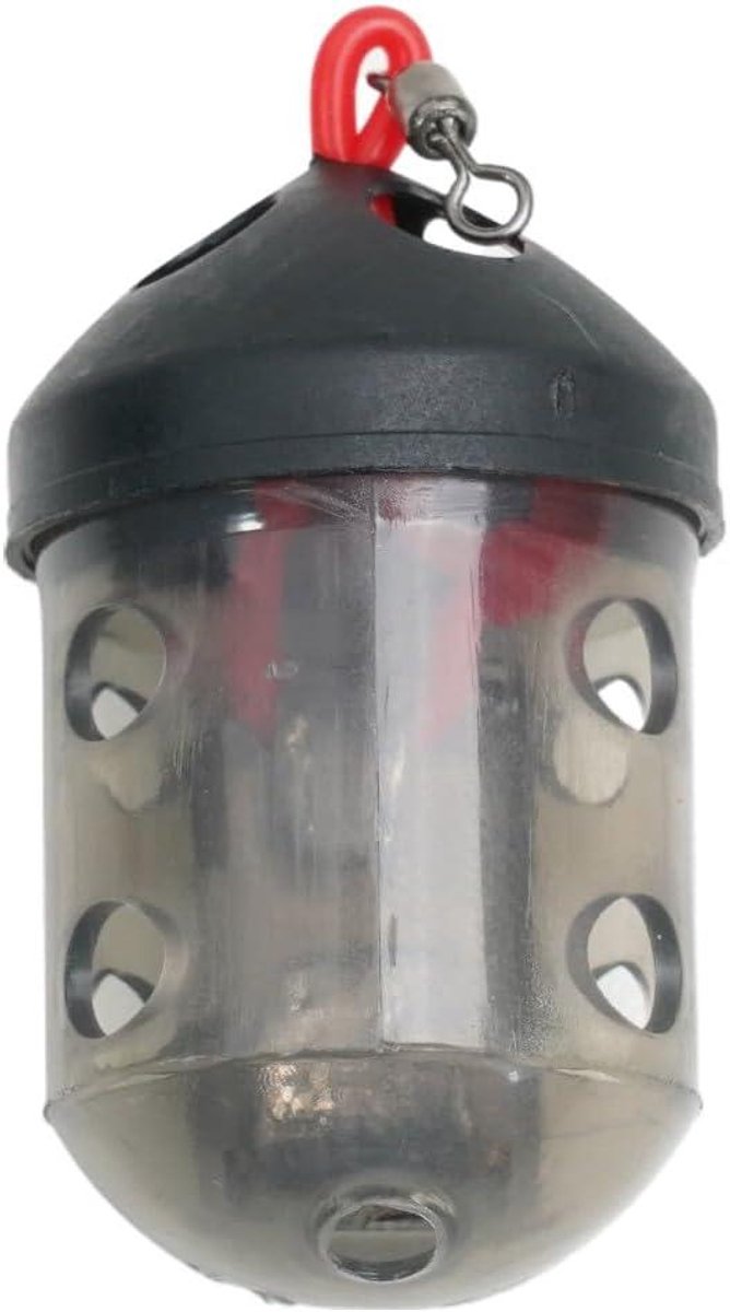 Visvoermand - Aaskooi apparaat - Vissen voeren - Automatische dop - 26 x 48 mm - Zwart