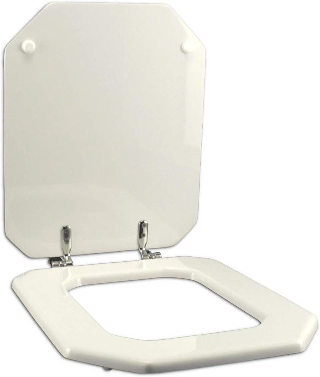 Toiletzitting - WC Deksel - Badkamer Vernieuwen - Originele Vorm - Octagonaal - Wit