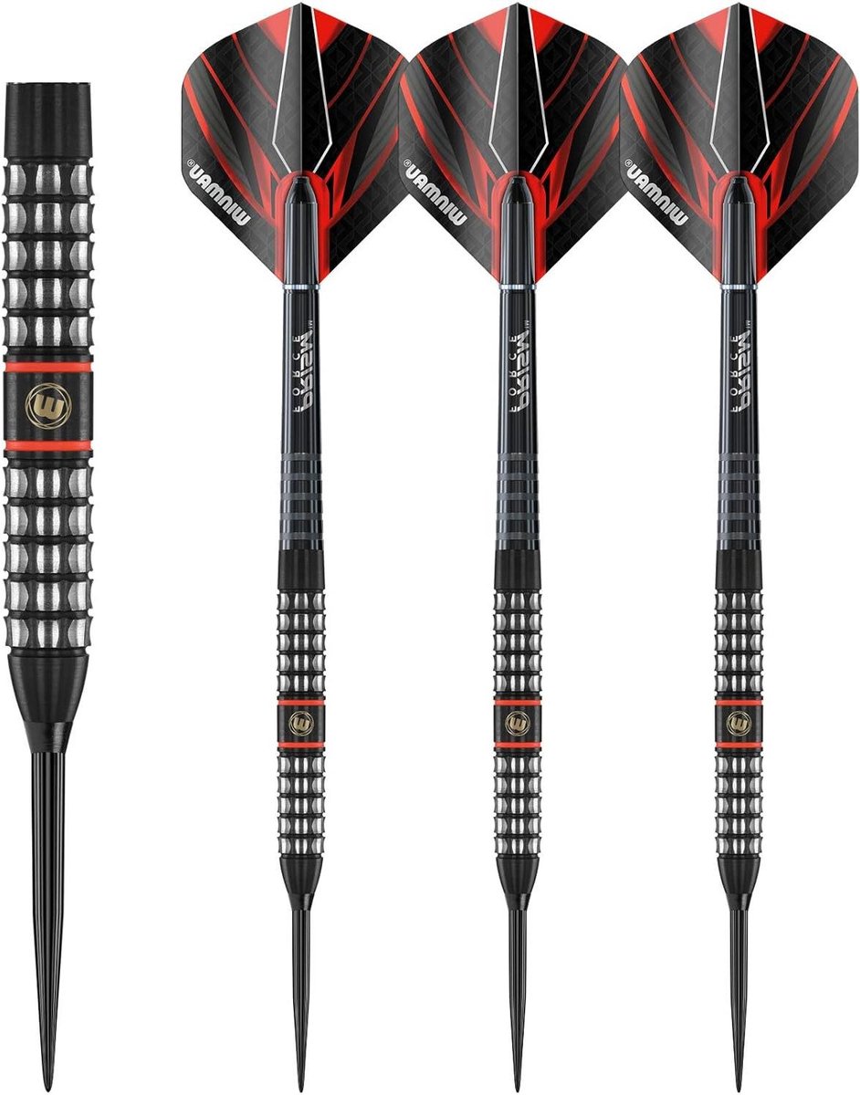 Steeltip Darts - Pijltjes Set - Precisie Werpen - Scallop Grip - 24 gram - Gekleurd