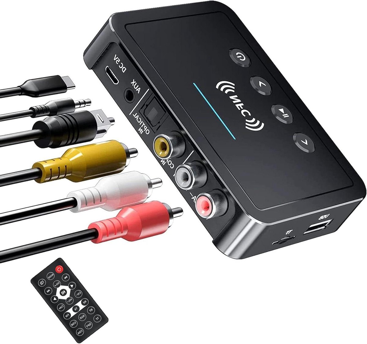 Bluetooth Adapter - Muziek Ontvanger - Draadloze Audio - NFC Touch Verbinding - 5-10 Meter - Zwart