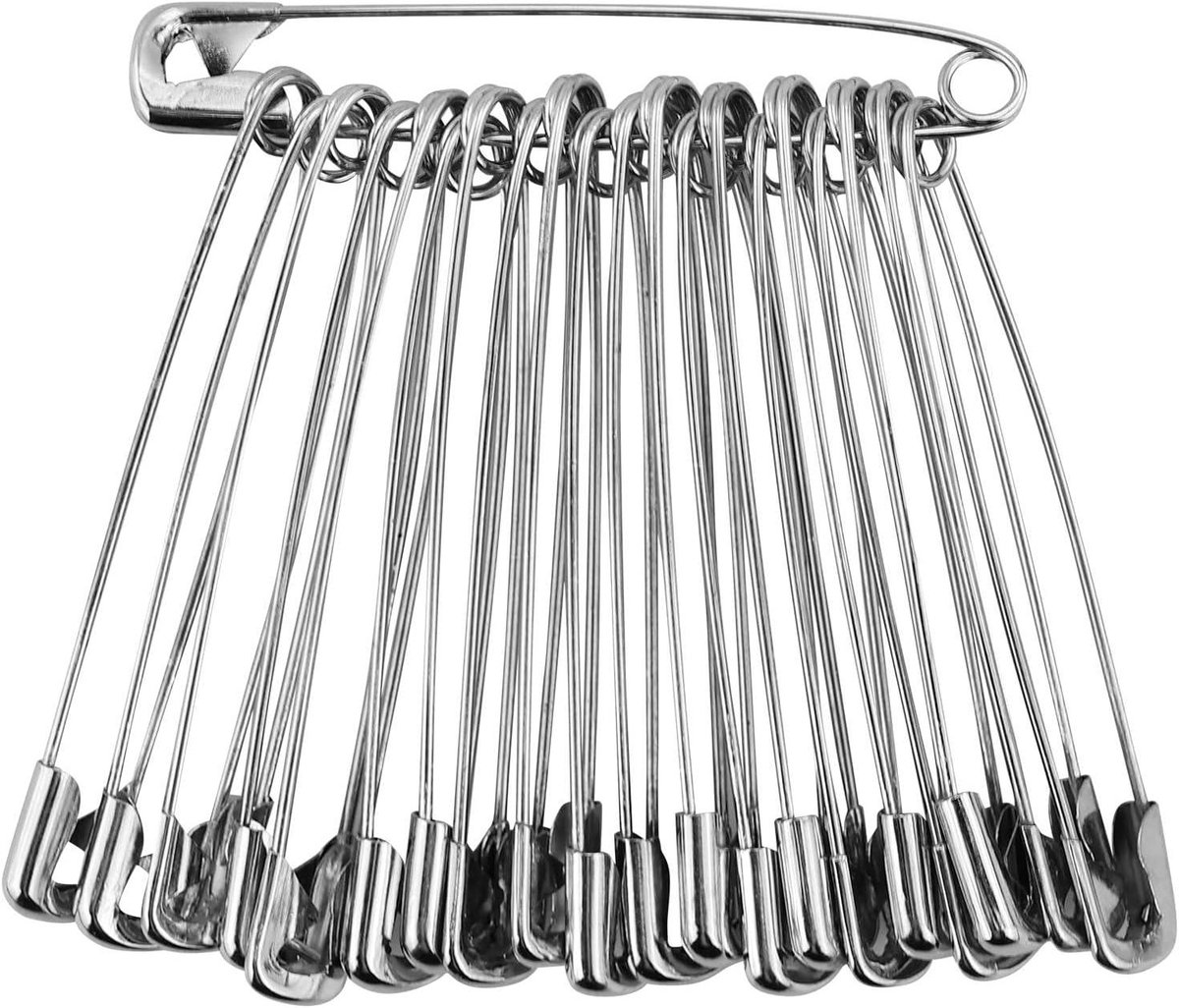 Grote Veiligheidsspelden - Metaal Spelden - Kleding Repareren - Veilig Sluitend - 30 Stuks - Zilver