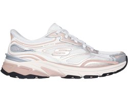 Skechers STAMINA SPORT Dames Instappers - Zilver / Wit / Roze