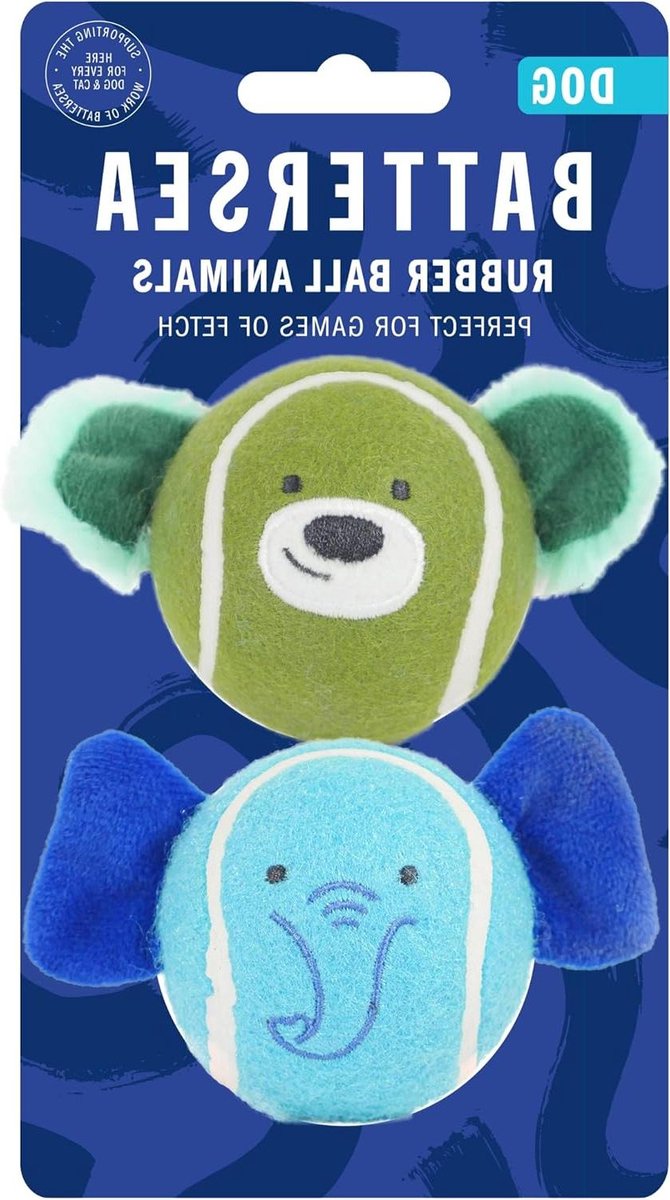 Honden Speelgoed Ballen - Kauwspeeltjes - Interactief Spel - Duurzaam Rubber - 11 cm - Blauw Groen