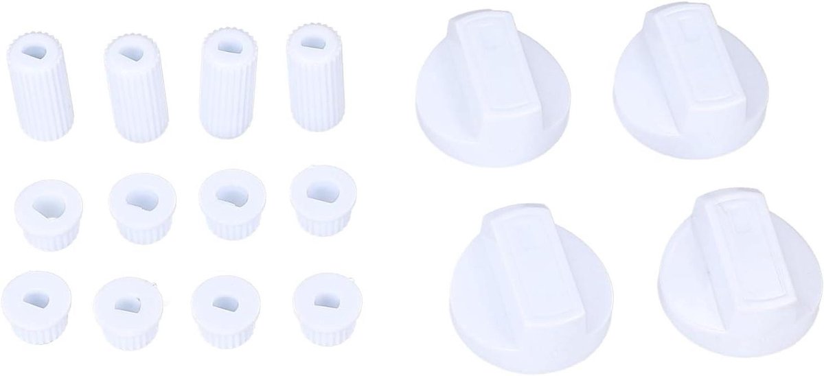 Universele Draaischakelaars - Kookplaat Knoppen - Oven Repareren - Set van 4 stuks - Diameter 38 mm - Wit