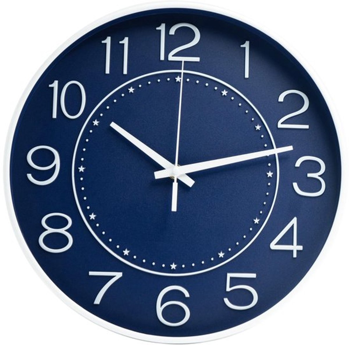 Wandklok – Analoge wandklok – Stille niet tikkende klok – Ronde