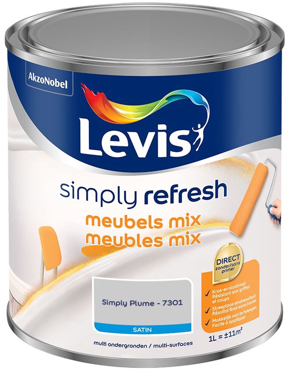 Levis - Simply Refresh Meubels Satin Mix - Simply Plume - Mengverf - 1 L