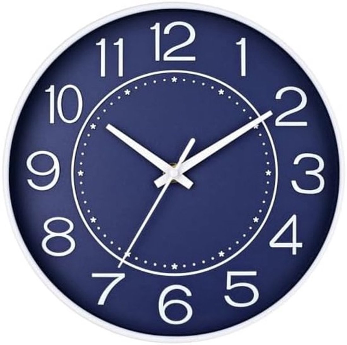 Wandklok – Analoge wandklok – Stille niet tikkende klok – Ronde