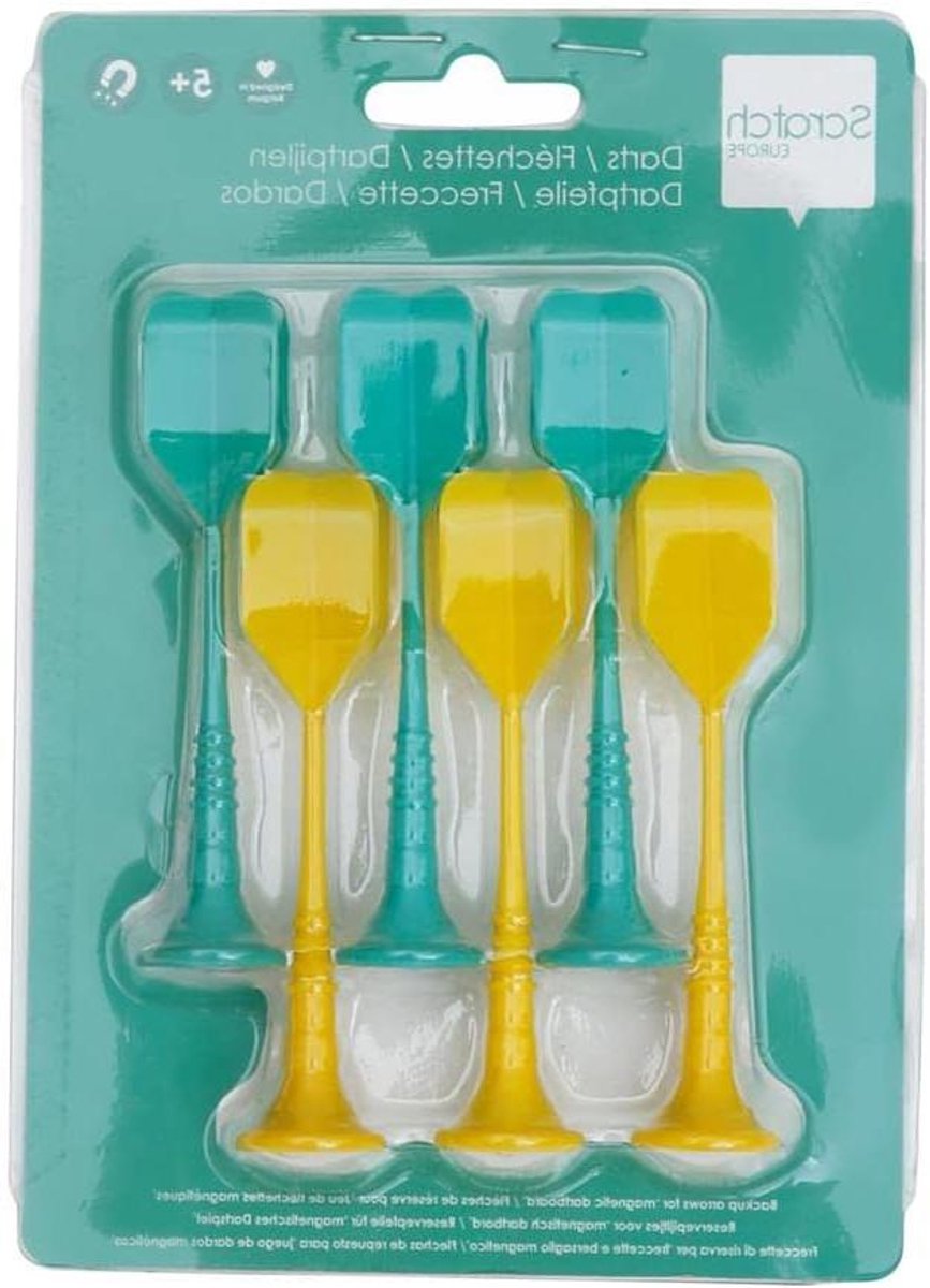 Magnetische Dartpijlen - Veilig Spel - Plezier Thuis - Geen Scherpe Punten - 6 stuks - Geel Groen