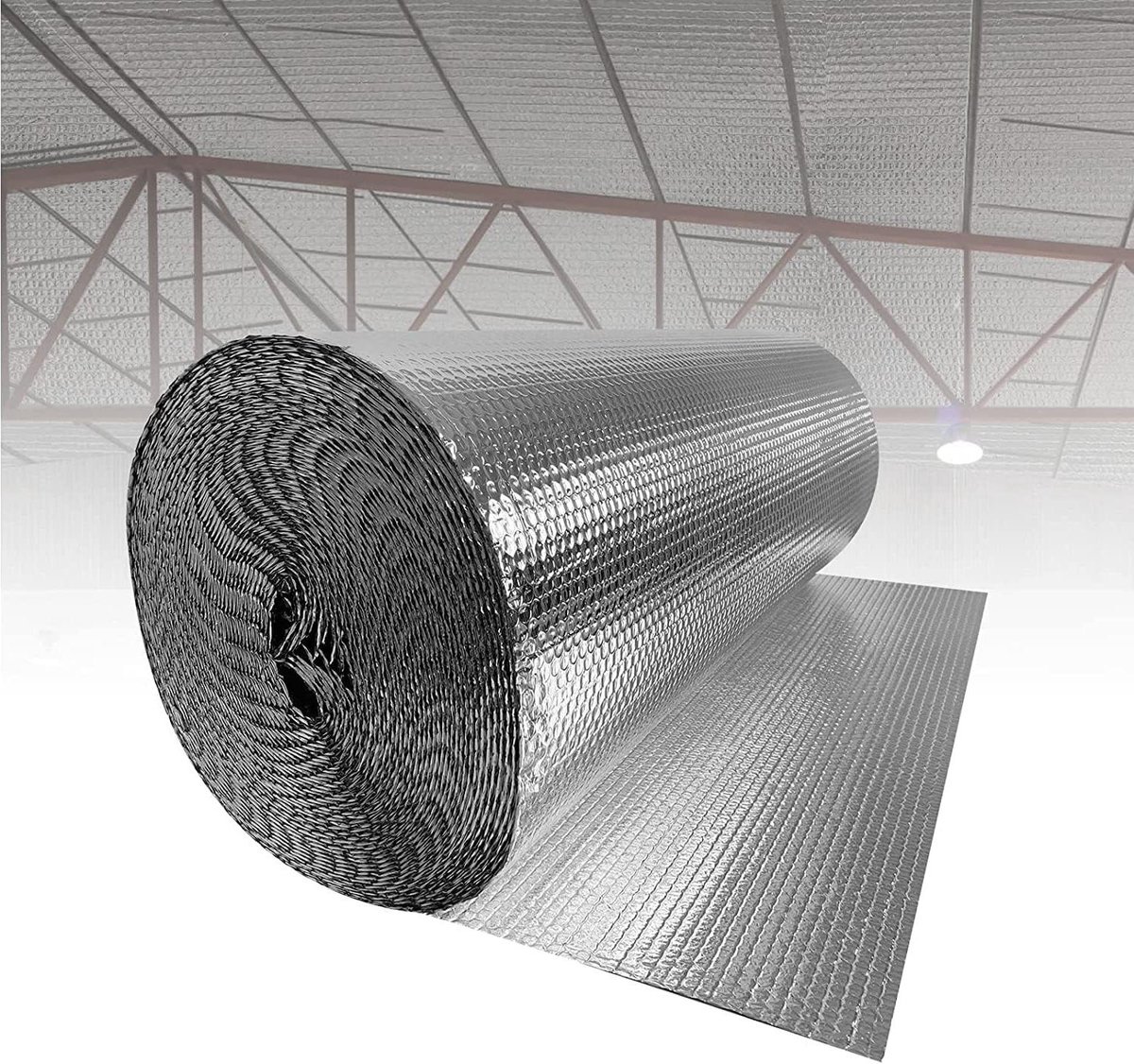Isolatie Folie - Reflectie Folie - Warmte Reguleren - Dubbelzijdig Aluminium - 1 x 40 m - Zilver