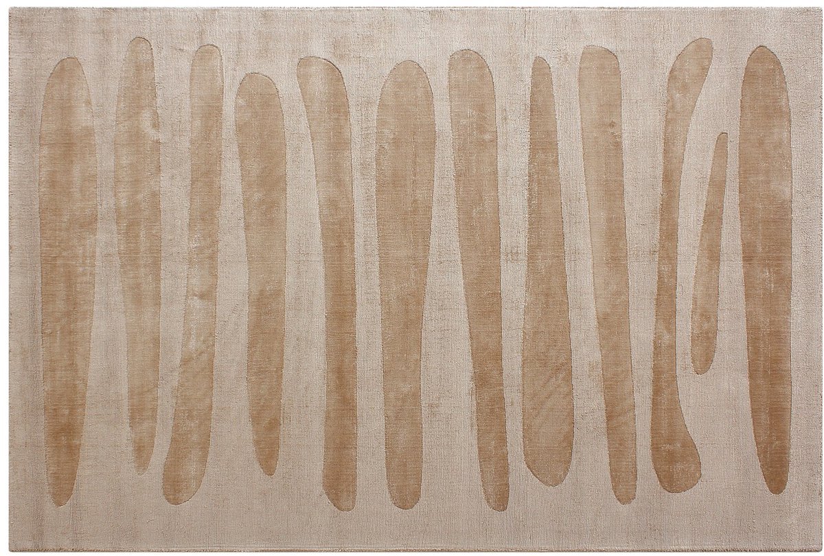 Vente-unique Handgeweven vloerkleed - 200 x 290 cm - Beige - 2200g/m² - BELLARIA