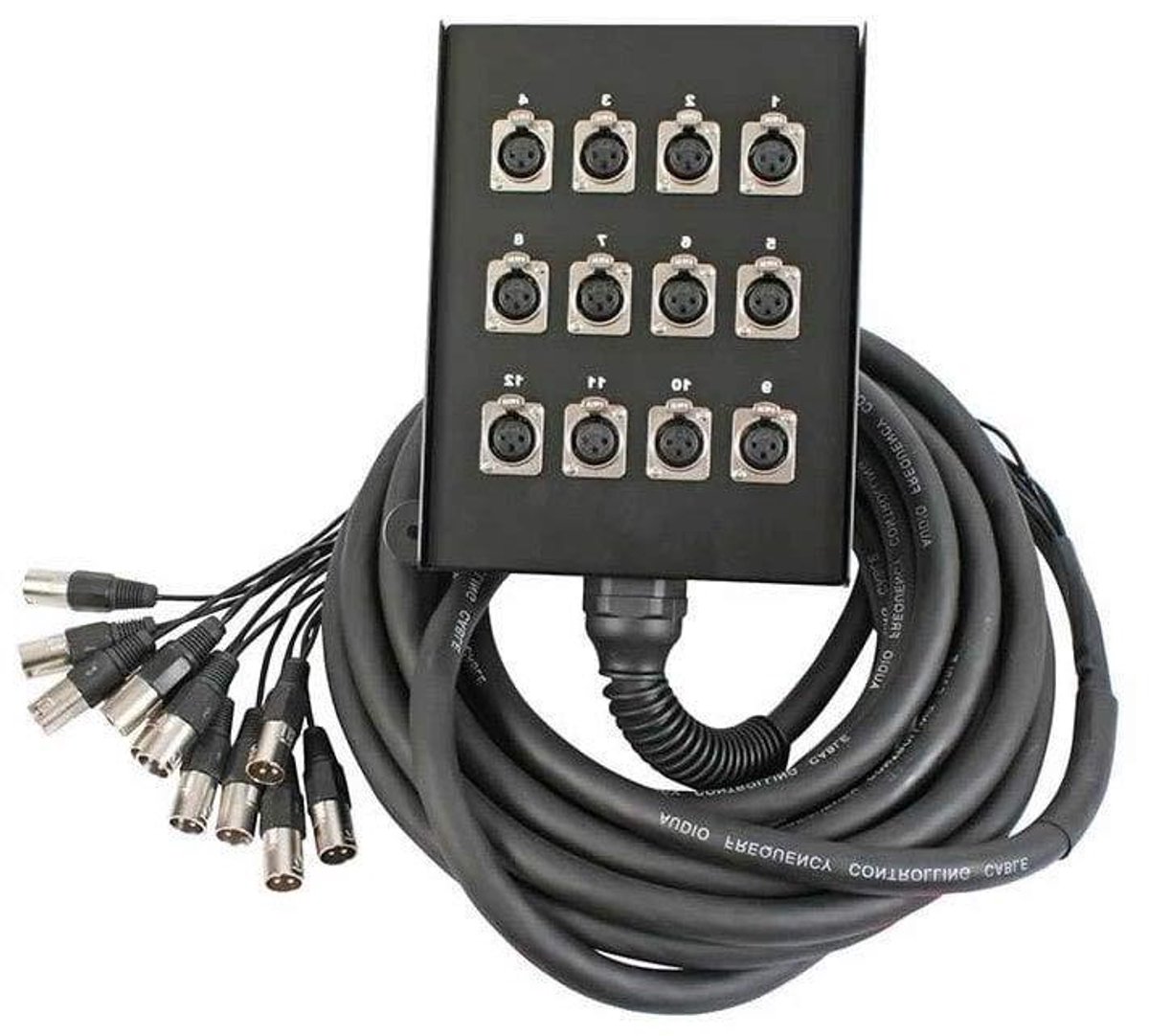 Professionele XLR Multicore Kabel 12-weg, 20 Meter voor Podium en Studio