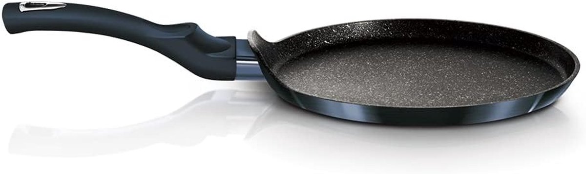 Pannenkoekenpan Graniet - Crêpepan Koekenpan - Lekkere Pannenkoeken Bakken - PFOA Lood Cadmiumvrij - 25 cm - Aquamarijn